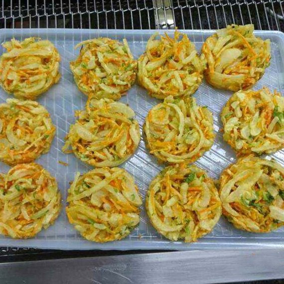 揚げエビと野菜